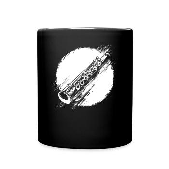Flûte graphique - Mug uni - noir - Devant