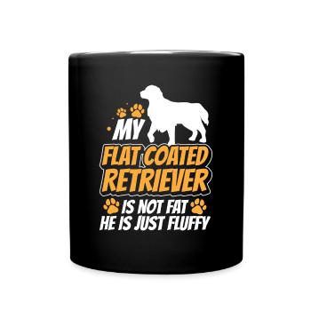Flat Coated Retriever is not fat - Full Colour Mug - black - Front