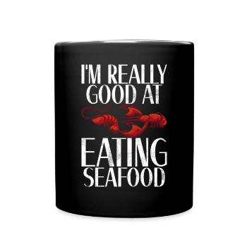 Seafood Lover Gift - Full Colour Mug - black - Front