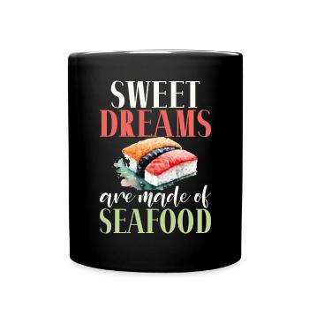 Seafood Lover Gift - Tasse einfarbig - Schwarz - Vorne