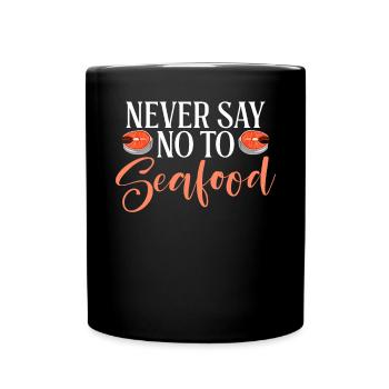 Seafood Lover Gift - Tasse einfarbig - Schwarz - Vorne