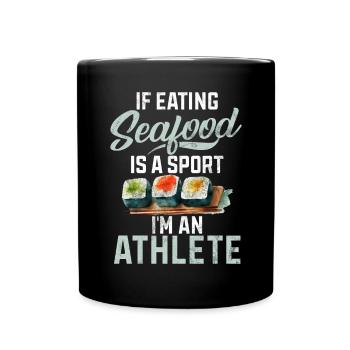 Seafood Lover Gift - Tasse einfarbig - Schwarz - Vorne