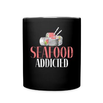 Seafood Lover Gift - Full Colour Mug - black - Front