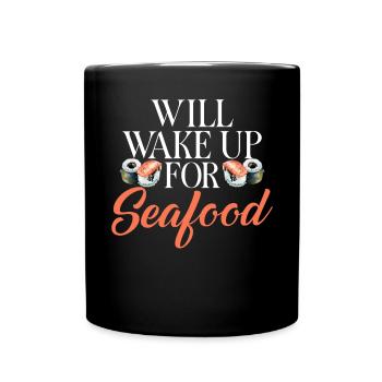 Seafood Lover Gift - Full Colour Mug - black - Front