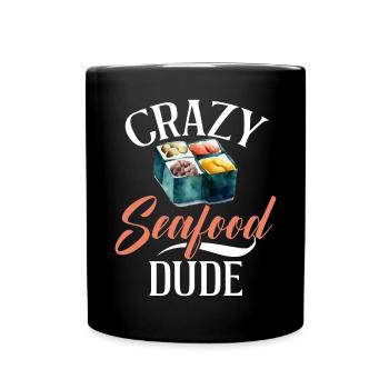 Seafood Lover Gift - Tasse einfarbig - Schwarz - Vorne