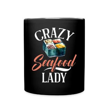Seafood Lover Gift - Full Colour Mug - black - Front