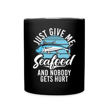 Seafood Lover Gift - Tasse einfarbig - Schwarz - Vorne