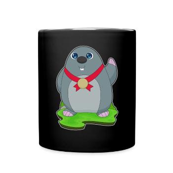 Médaille de la taupe - Mug uni - noir - Devant