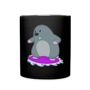 Été de surf sur la planche de surf de taupe - Mug uni - noir - Devant