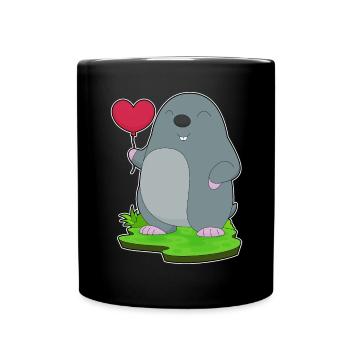 Ballon Taupe - Mug uni - noir - Devant