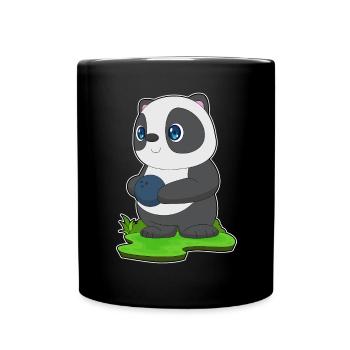 Boule de bowling Panda - Mug uni - noir - Devant