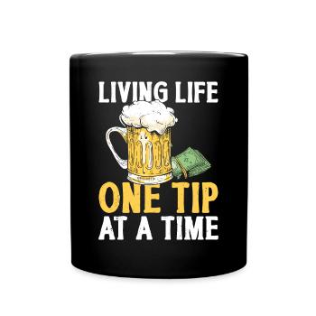 Barman Mixologue Vivre la vie - Mug uni - noir - Devant