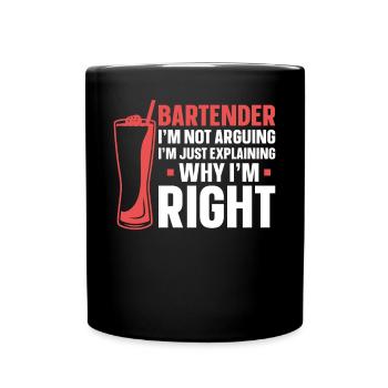 Bartender Mixologist Bartender I'm - Tasse einfarbig - Schwarz - Vorne