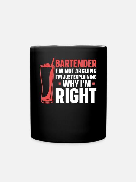 Bartender Mixologist Bartender I'm - Tasse einfarbig - Schwarz
