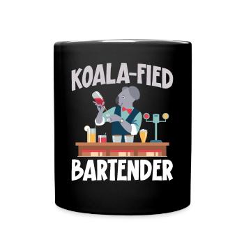 Barman Mixologue Koala - Mug uni - noir - Devant