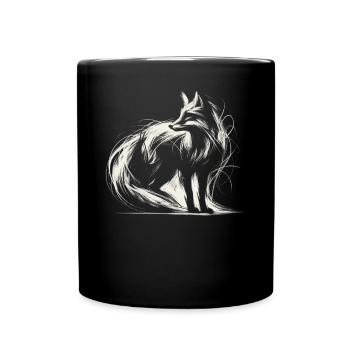 Fox animal lovers, wildlife enthusiasts, - Full Colour Mug - black - Front