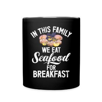 Seafood Lover Gift - Tasse einfarbig - Schwarz - Vorne
