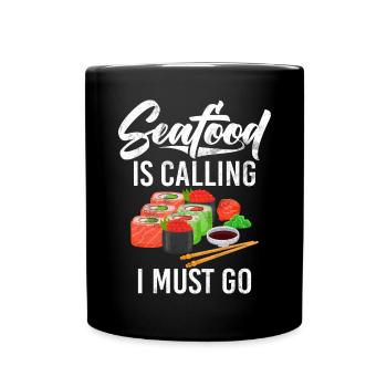 Seafood Lover Gift - Full Colour Mug - black - Front