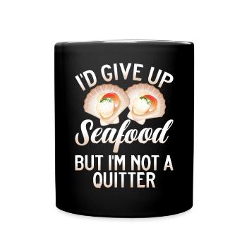 Seafood Lover Gift - Tasse einfarbig - Schwarz - Vorne