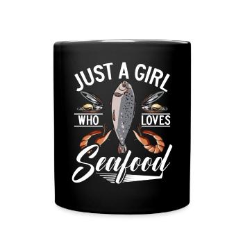 Seafood Lover Gift - Tasse einfarbig - Schwarz - Vorne