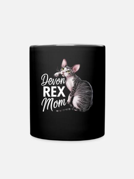 Katze Devon Rex Geschenk - Tasse einfarbig - Schwarz