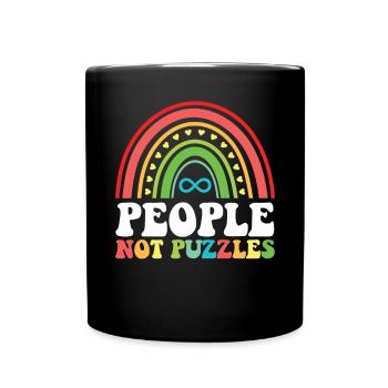 Autismus Awareness Day Autist Geschenk - Tasse einfarbig - Schwarz - Vorne