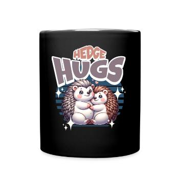 Câlins de hérisson - Mug uni - noir - Devant