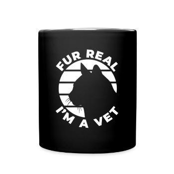 Funny Vet Joke - Full Colour Mug - black - Front