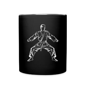 Karate Boy Drawing - Full Colour Mug - black - Front