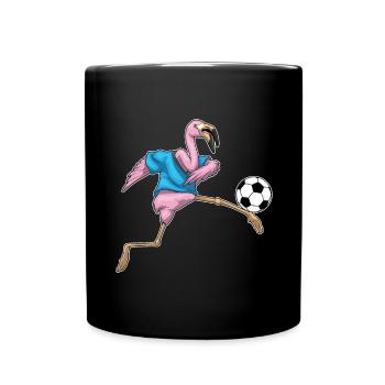 Flamingo Joueur de football Football - Mug uni - noir - Devant