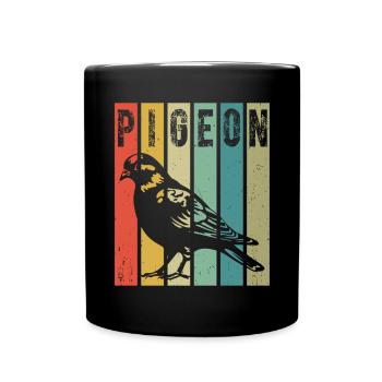 pigeon fancier pigeon bird lover pigeon - Full Colour Mug - black - Front