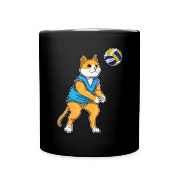 Chat Joueur de volley-ball Volley-ball - Mug uni - noir - Devant