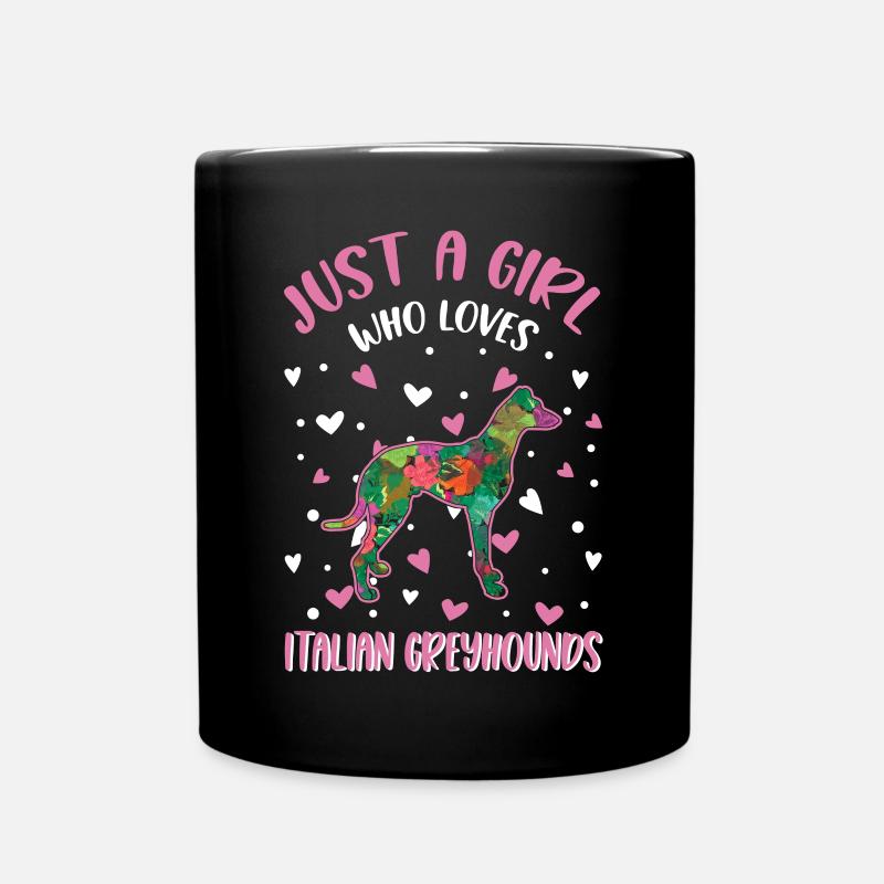 Lévrier italien - Mug uni - noir