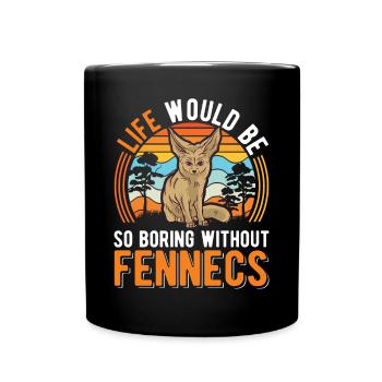 Fennec Gift Fennec Desert Fox - Full Colour Mug - black - Front