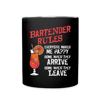 Bartender Mixologist Bartender - Full Colour Mug - black - Front