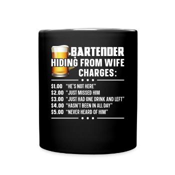 Bartender Mixologist Bartender - Tasse einfarbig - Schwarz - Vorne