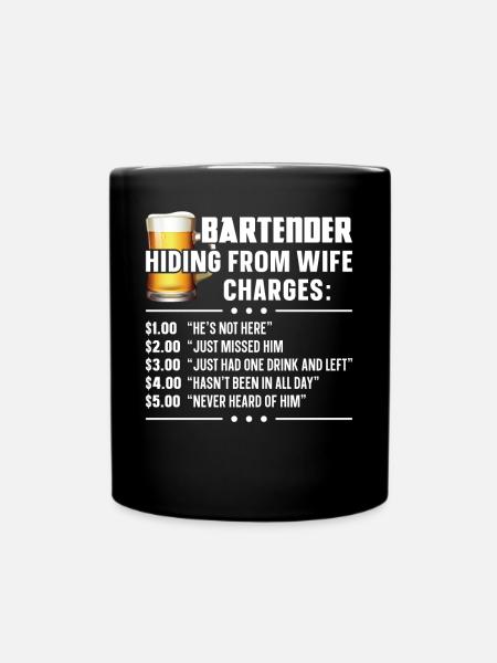 Bartender Mixologist Bartender - Tasse einfarbig - Schwarz