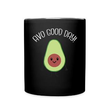 Avocado Guacamole Vegan Geschenk - Tasse einfarbig - Schwarz - Vorne