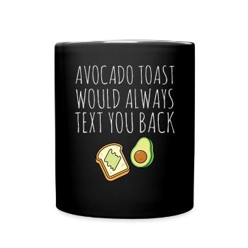 Avocado Guacamole Vegan Geschenk - Tasse einfarbig - Schwarz - Vorne