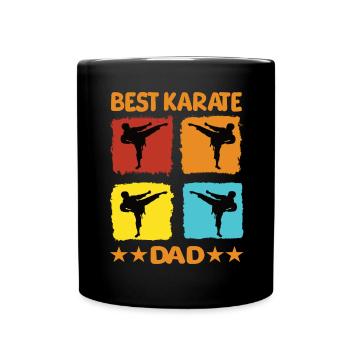 Meilleur père de karaté - Mug uni - noir - Devant