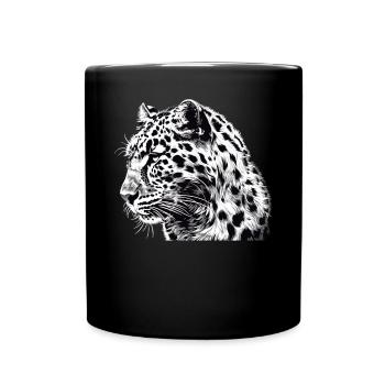 Leoparden Leopard - Full Colour Mug - black - Front