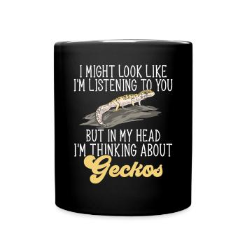 Leopard Gecko Reptile Pet Gecko - Full Colour Mug - black - Front