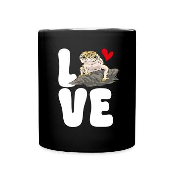 Leopard Gecko Reptile Pet Gecko - Full Colour Mug - black - Front