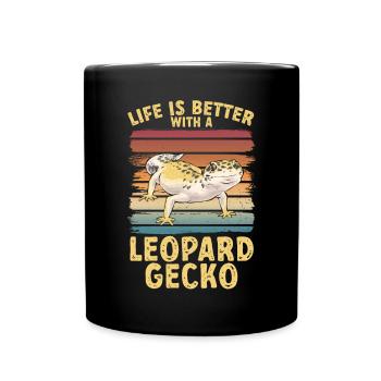 Gecko léopard Gecko reptile gecko de compagnie - Mug uni - noir - Devant
