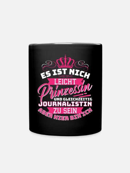 Princess & Journalist! Journalism Newspaper - Full Colour Mug - black