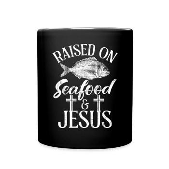 Seafood Lover Gift - Full Colour Mug - black - Front