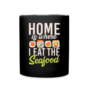 Seafood Lover Gift - Full Colour Mug - black - Front