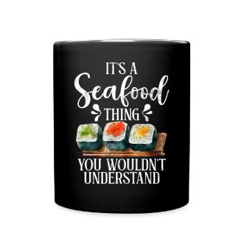 Seafood Lover Gift - Tasse einfarbig - Schwarz - Vorne