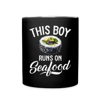 Seafood Lover Gift - Tasse einfarbig - Schwarz - Vorne