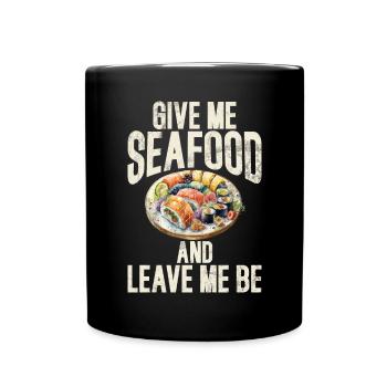 Seafood Lover Gift - Full Colour Mug - black - Front